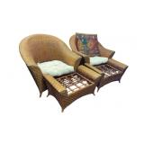 2 Outdoor /Arizona Room Rattan Lounge Chairs