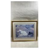 framed artwork appears to be a reproduction of
