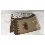 Handwoven Wool Area Rug with Geometric Patterns