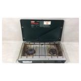 Green Coleman Propane Stove with Dual Burners