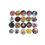 15+ Assorted Misc. Pop Culture Shirt/Bag/Hat Pins