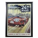 1961 24 Hours Of Le Mans Race Poster Print Framed