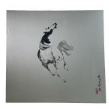 GEO. WANG INK WASH (shuimo) PAINTING ON CANAVS
