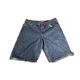Empyre Denim Jorts Womens Dark Wash Cuffed Baggy