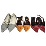 (3) Pairs of Nine West Small Heeled Flats,