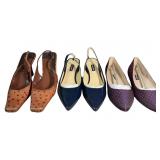 (3) Pairs of Nine West Shoes, Strappy High Heels,