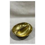 vintage mid-century heavy solid brass ashtray
