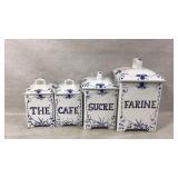 Four Ceramic Lidded Canisters