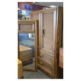 Vintage (faux)Rattan Bamboo Cabinet, 1970s with