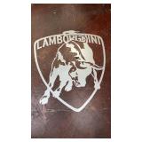Large Lamborghini raging bull shield logo