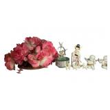 Vtg. Bradley Geisha Girl with Poodles, Vtg. Glass
