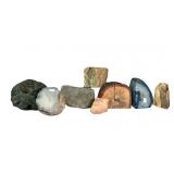 (9) Assorted Misc. Rock Crystal Minerals, Agate,