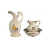 Antique George & Martha Washington Pitcher & Wash