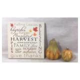 Harvest-Themed Canvas with Decorative Corn Figures