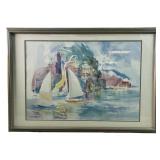 Kenneth potter sea scape watercolor print