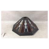 Stained Glass Lamp Shade with Geometric Design