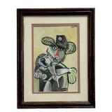 After Pablo Picasso "Fatherhood" Mixed Media