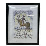Salvador Dali "Don Quixote" Framed print