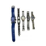 (5) Vintage Wrist Watches, Fossil, Guess, Bulova,