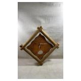 handmade rustic wall clock featuring a