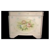 Vintage Hand Painted Wooden Storage Chest