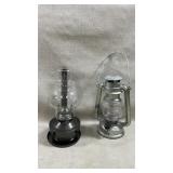 vintage Lamplight Farms metal and glass