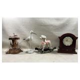 dark wood-finish Wallace Silversmiths quartz