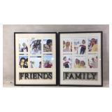 Two Black Wall Photo Collage Frames
