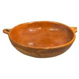 Vintage Handmade Mexican Clay Cazuela Red