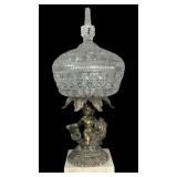 Vtg Hollywood Regency Cherub Crystal Covered
