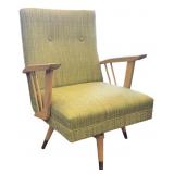 Mid Century Green Boomerang Chair