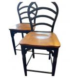 2 Wooden Bar Stools