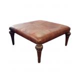 Alligator (faux) Oversized Ottoman Upscale
