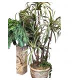 2 Indoor Faux Tree /Plants Neoclassical Tapestry