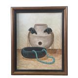 Jimmy yellow hair Navajo still life oil painting