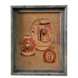 Jimmy Yellowhair Original Navajo Leather Art