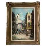 Ruca Italy 1916 cityscape oil on canavs