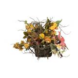 Vintage Claw Footed Brass-colored Planter Floral