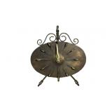 Vintage Brutalist Bronze Welded Clock Tripod