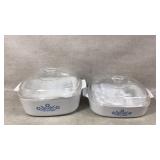 Corning Ware Blue Cornflower Dishes with Lids