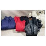 collection of four outerwear pieces, including a