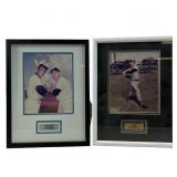 Ted Williams and Mickey mantle Framed Memorial