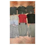 9 dri-fit shirts size large and X-large