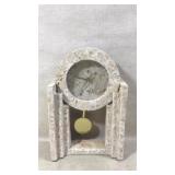 Empire Stone Mantel Clock With Pendulum
