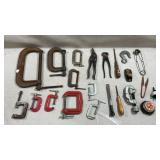 vintage hand tools and hardware, including