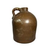 Antique Late 19th C. Albany Slip Brown Glazed