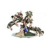 Vintage Decorative Stone Flower Bonsai Arrangement