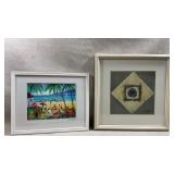 Framed JEAN CLAUDE PICOT "LA PLAGE DE LA SALINE"