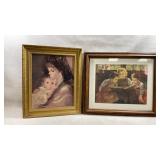 framed piece is a vintage art print titled