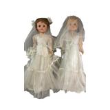(2) Eegee Walker Bride Dolls 28' Vinyl & Hard
